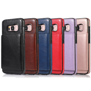 【Classic Style】Luxury Leather Earl Wallet Phone Cases For Samsung S series