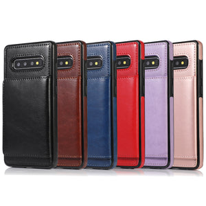【Classic Style】Luxury Leather Earl Wallet Phone Cases For Samsung S series